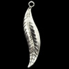 Pendant, Zinc Alloy Jewelry Findings, Leaf, 9x44mm, Sold by Bag