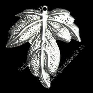 Pendant, Zinc Alloy Jewelry Findings, Leaf, 29x34mm, Sold by Bag