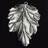 Pendant, Zinc Alloy Jewelry Findings, Leaf, 33x50mm, Sold by Bag