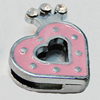Slider, Zinc Alloy Bracelet Findinds, 18mm, Interior Diameter:8mm, Sold by Bag