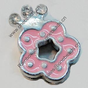 Slider, Zinc Alloy Bracelet Findinds, 18mm, Interior Diameter:8mm, Sold by Bag