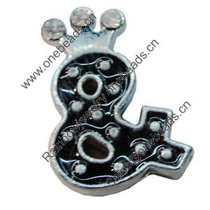 Slider, Zinc Alloy Bracelet Findinds, 18mm, Interior Diameter:8mm, Sold by Bag