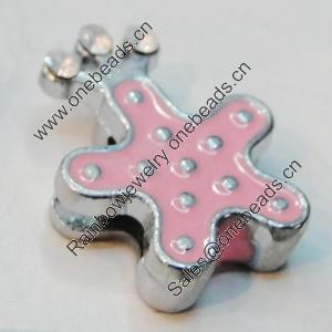 Slider, Zinc Alloy Bracelet Findinds, 18mm, Interior Diameter:8mm, Sold by Bag