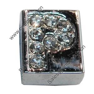 Slider, Zinc Alloy Bracelet Findinds, 9x11mm, Interior Diameter:8mm, Sold by Bag