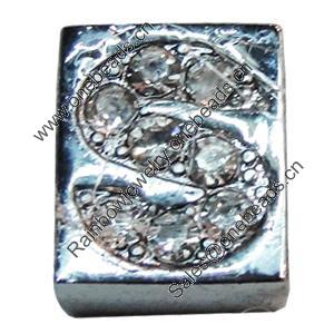 Slider, Zinc Alloy Bracelet Findinds, 9x11mm, Interior Diameter:8mm, Sold by Bag