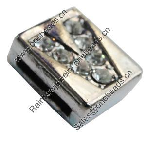 Slider, Zinc Alloy Bracelet Findinds, 9x11mm, Interior Diameter:8mm, Sold by Bag