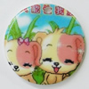 Resin Pendants, Flat Round 30mm Hole:2mm, Sold by Bag