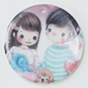 Resin Pendants, Flat Round 30mm Hole:2mm, Sold by Bag