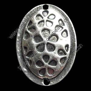 Connector, Zinc Alloy Jewelry Findings, Oval, 18x25mm, Sold by Bag