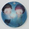 Resin Pendants, Flat Round 30mm Hole:2mm, Sold by Bag