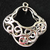 Copper Pendants Jewelry Findings Lead-free, 23x25mm, Sold by Bag
