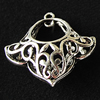 Copper Pendants Jewelry Findings Lead-free, 24x25mm, Sold by Bag
