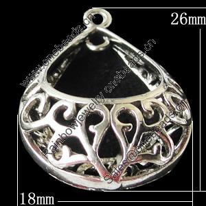 Copper Pendants Jewelry Findings Lead-free, 18x26mm, Sold by Bag
