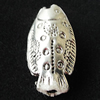 Copper Bead Jewelry Findings Lead-free, Fish 10x22mm, Sold by Bag