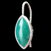 Copper Earrings Jewelry Findings Lead-free, Horse Eye 9x16mm, Sold by Bag