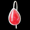 Copper Earrings Jewelry Findings Lead-free, Teardrop 10x14mm, Sold by Bag
