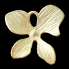 Copper Pendants Jewelry Findings Lead-free, Flower 15mm, Sold by Bag