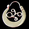 Copper Earrings Jewelry Findings Lead-free, 24x28mm, Sold by Bag