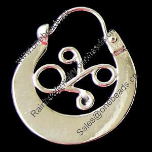 Copper Earrings Jewelry Findings Lead-free, 24x28mm, Sold by Bag