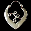 Copper Earrings Jewelry Findings Lead-free, 24x31mm, Sold by Bag