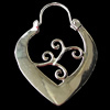 Copper Earrings Jewelry Findings Lead-free, 34x46mm, Sold by Bag