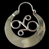 Copper Earrings Jewelry Findings Lead-free, 32x39mm, Sold by Bag
