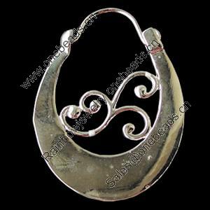 Copper Earrings Jewelry Findings Lead-free, 24x34mm, Sold by Bag