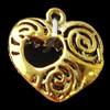 Copper Pendants Jewelry Findings Lead-free, Heart 15x16mm, Sold by Bag