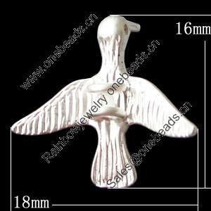 Copper Pendants Jewelry Findings Lead-free, Bird 18x16mm, Sold by Bag