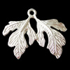 Copper Pendants Jewelry Findings Lead-free, Leaf 20x18mm, Sold by Bag