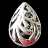 Copper Pendants Jewelry Findings Lead-free, Teardrop 13x18mm, Sold by Bag