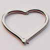 Pendant, Zinc Alloy Jewelry Findings, Heart 28x23mm, Sold by Bag