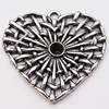 Pendant, Zinc Alloy Jewelry Findings, Heart 31x31mm Hole:2.5mm, Sold by Bag