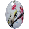 Resin Cabochons, No-Hole Jewelry findings, Faceted Oval, 30x40mm, Sold by Bag