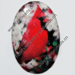 Resin Cabochons, No-Hole Jewelry findings, Faceted Oval, 13x18mm, Sold by Bag