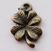 Pendant, Zinc Alloy Jewelry Findings, Flower 11x17mm, Sold by Bag