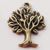 Pendant, Zinc Alloy Jewelry Findings, Tree 17x21mm, Sold by Bag