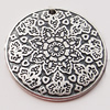 Pendant, Zinc Alloy Jewelry Findings, Flat Round 28mm, Sold by Bag