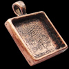 Zinc Alloy Pendants Settings, Outside diameter:23x31mm, Interior diameter:26mm, Sold by Bag