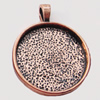 Zinc Alloy Pendants Settings, Outside diameter:30x38mm, Interior diameter:27mm, Sold by Bag