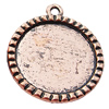 Zinc Alloy Pendants Settings, Outside diameter:31x36mm, Interior diameter:25mm, Sold by Bag