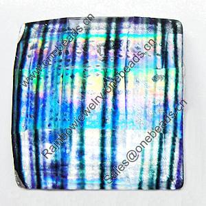 Resin Cabochons, No-Hole Jewelry findings, Faceted Square, 16mm, Sold by Bag