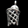 Pendant, Zinc Alloy Jewelry Findings, 11x21mm, Sold by Bag