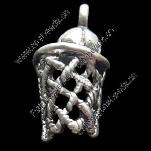 Pendant, Zinc Alloy Jewelry Findings, 11x21mm, Sold by Bag