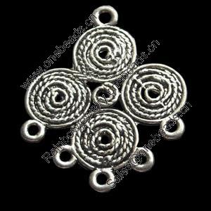 Connector, Zinc Alloy Jewelry Findings, 19x23mm, Sold by Bag
