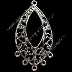 Connector, Zinc Alloy Jewelry Findings, 24x46mm, Sold by Bag