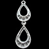 Pendant, Zinc Alloy Jewelry Findings, 13x45mm, Sold by Bag
