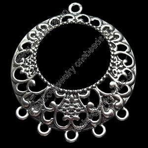 Connector, Zinc Alloy Jewelry Findings, 38x45mm, Sold by Bag
