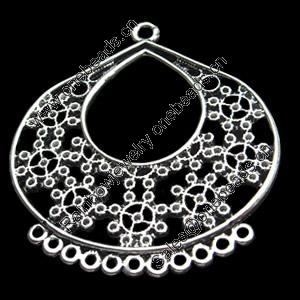 Connector, Zinc Alloy Jewelry Findings, 40x44mm, Sold by Bag