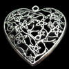 Pendant, Zinc Alloy Jewelry Findings, 38x41mm, Sold by Bag